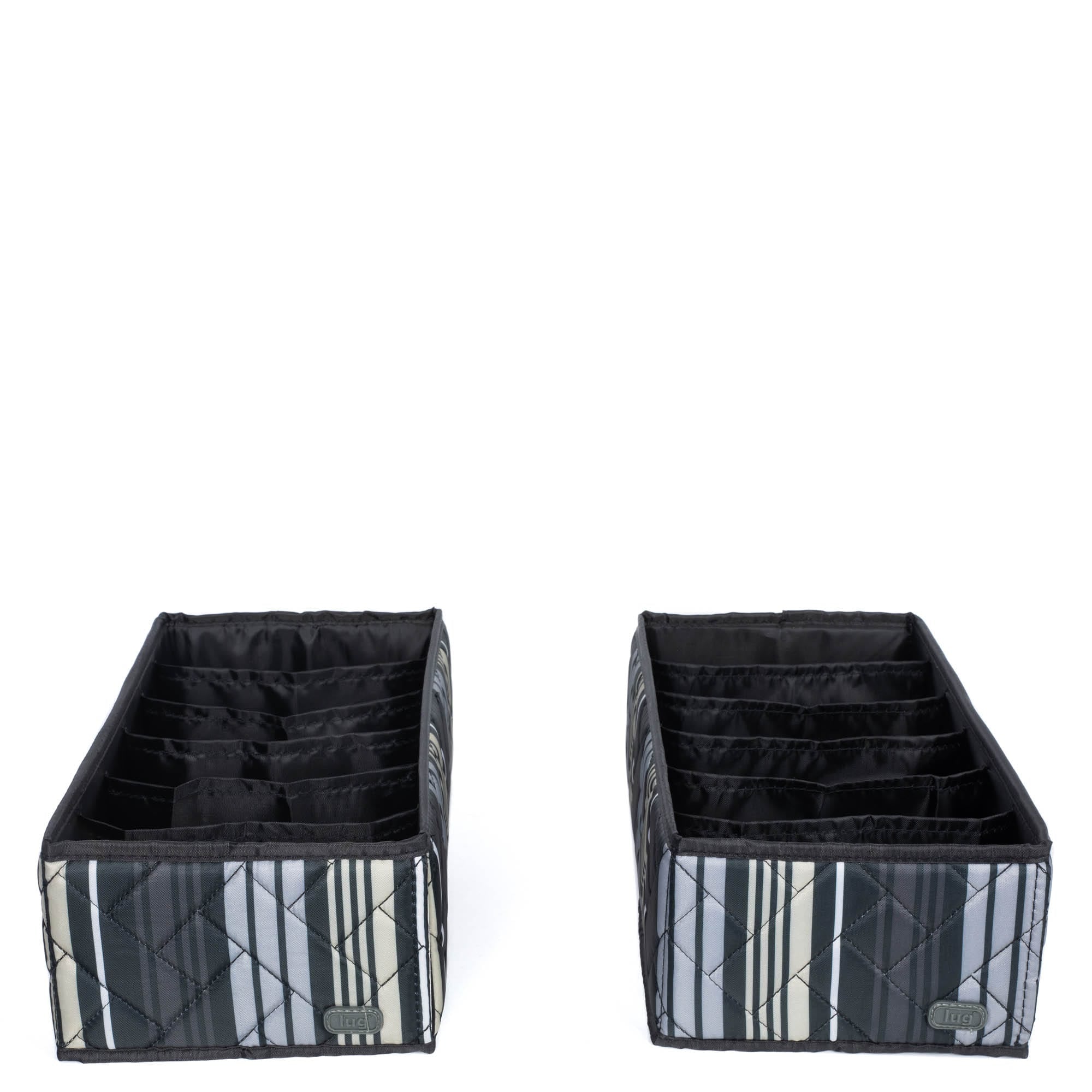 Dolly 2pc 6 Pocket Drawer Organizer - LOVE STRIPE BLACK - Dolly2pk_LoveStripeBlack_01